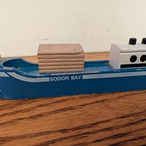 Sodor Bay Blue Wooden Toy Ship